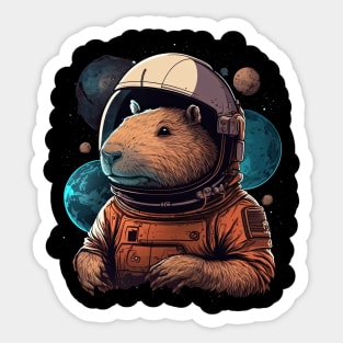 Capybara astronaut Sticker